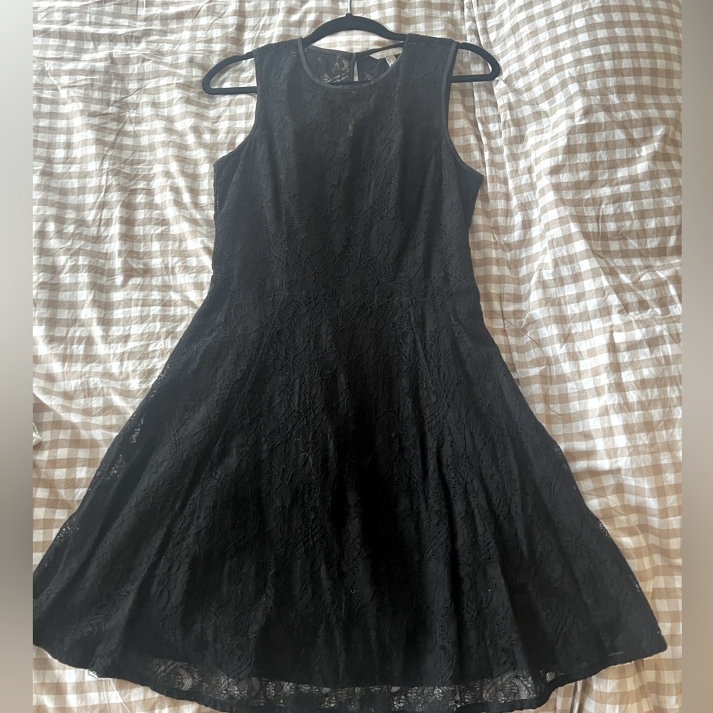 Banana Republic Factory Elegant Black Lace Dress Size 8